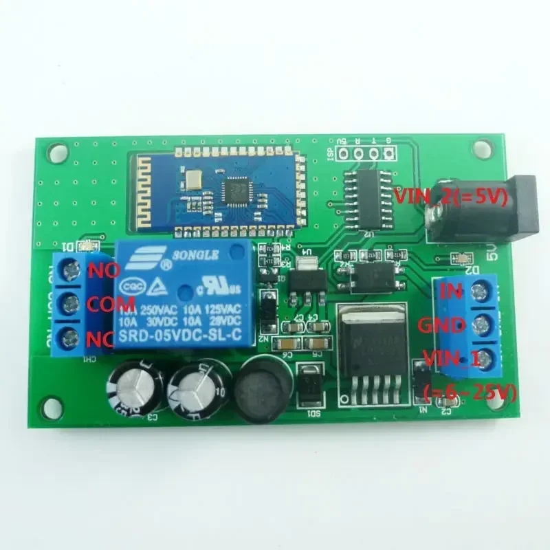 DC 5V 6V 9V 12V 15V 24V Bluetooth-compatible Relay Module Android APP Mobile Phone Remote Control