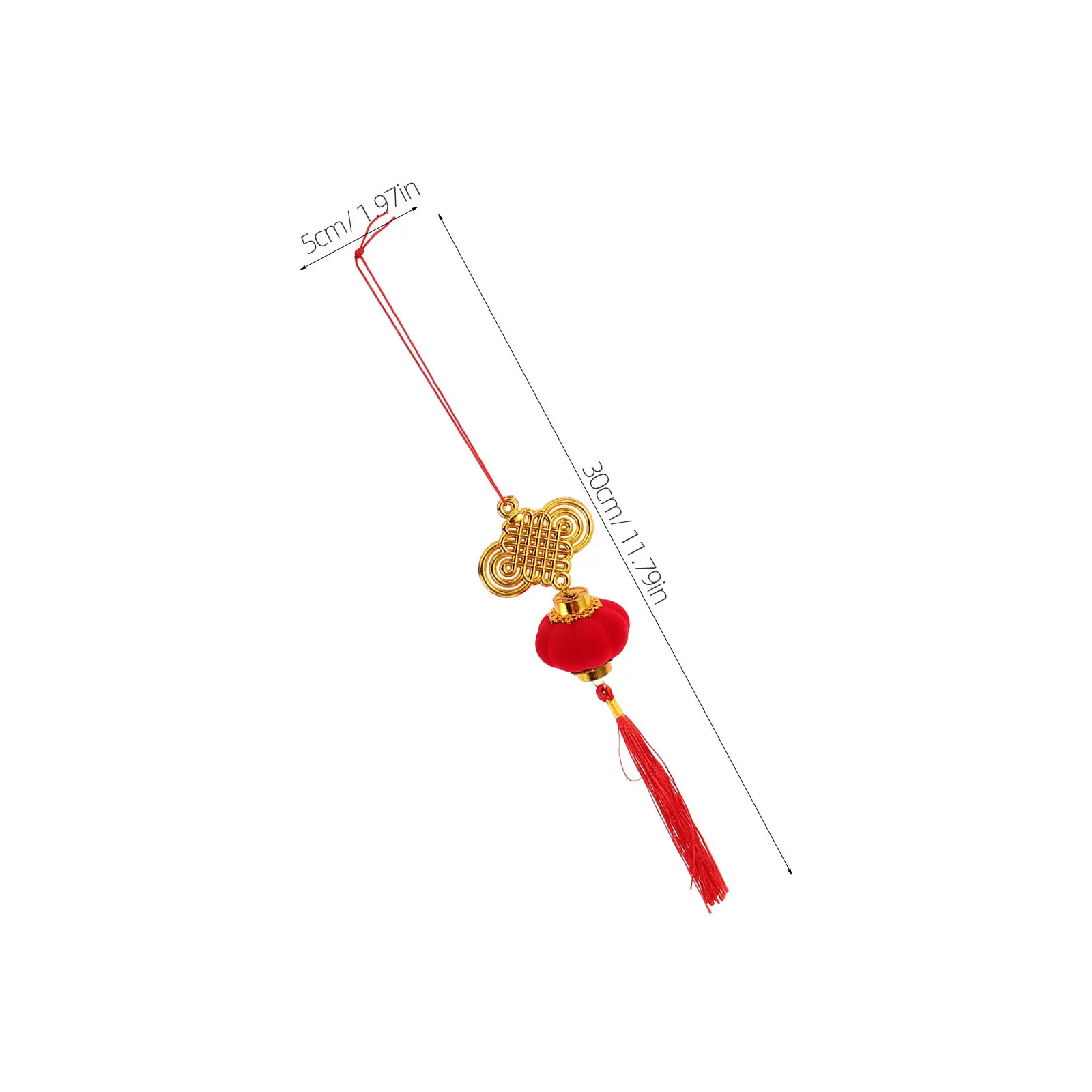 10Pcs Mini Chinese Knot Lantern Pendants 2026 Year of The Chinese Knot Lucky Charm Decor for Lunar New Year Tree Door Window view 2