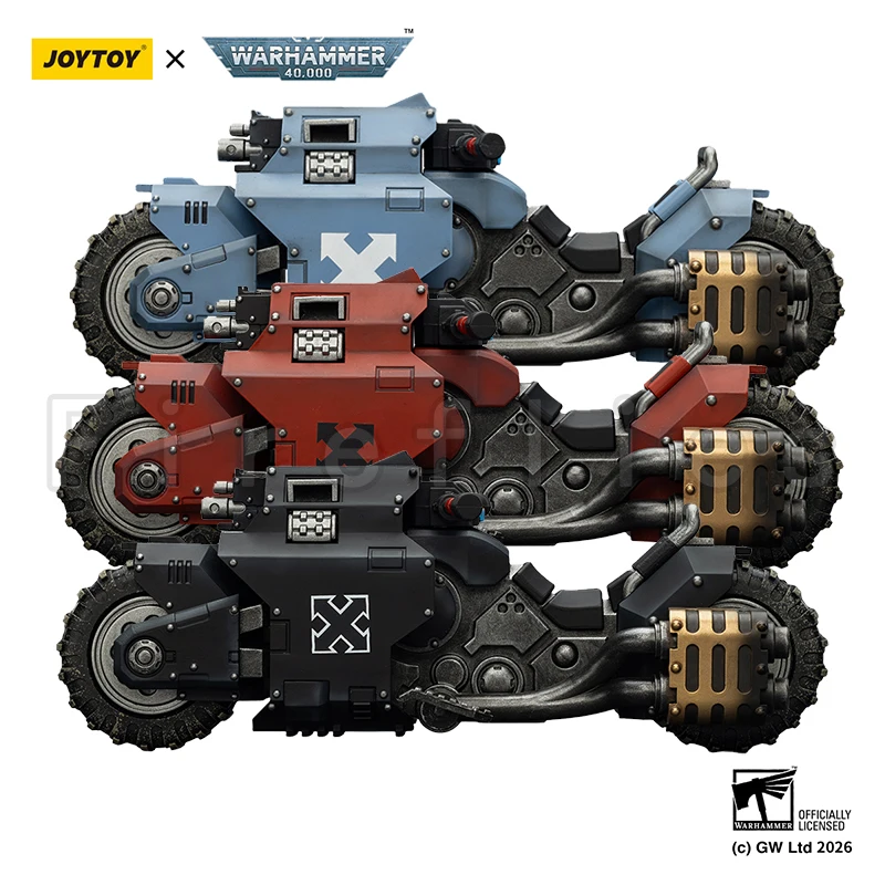 1/18 JOYTOY Action Figure 40K Blood Angels Space Wolves Raven Guard Raider-pattern Combat Bike Anime Model Toy