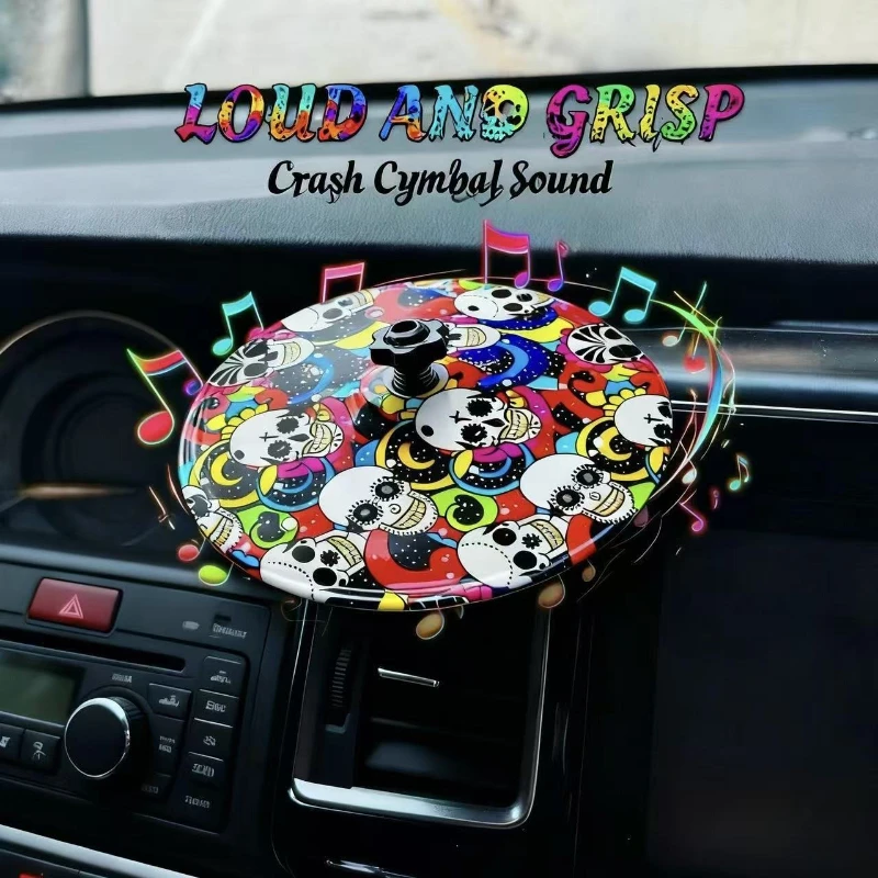 Mini platillo Crash de tambor Universal para ventilación de aire de coche, 2 uds., diseño de cabezal giratorio único para todo tipo de vehículos, juego de percusión decorativa