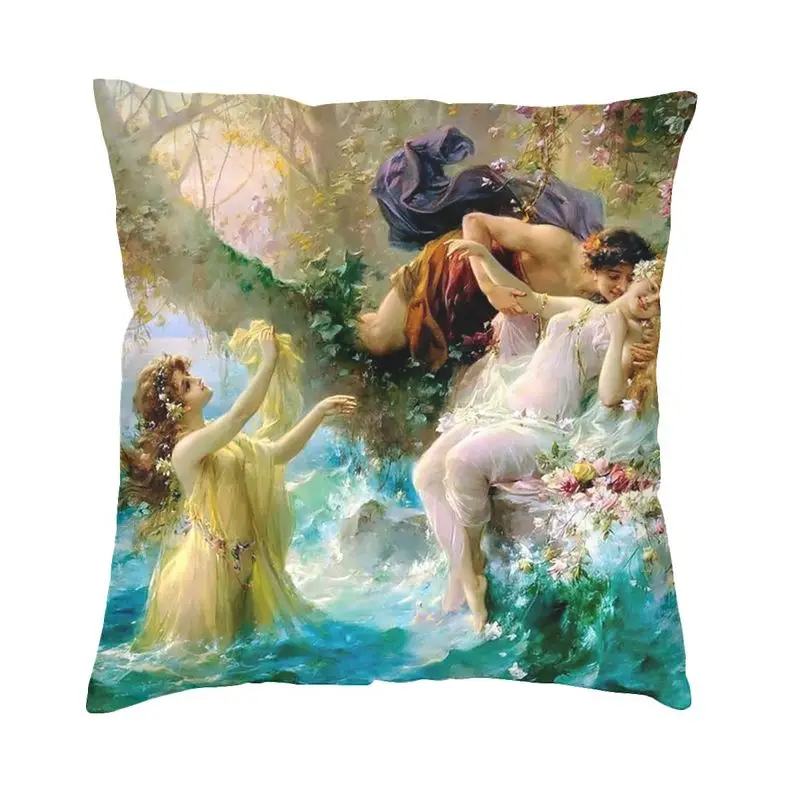 Nordic Victorian Angel Cushion Cover Velvet Fairies Sea Throw Pillow Case Living Room Decoration Pillowcase