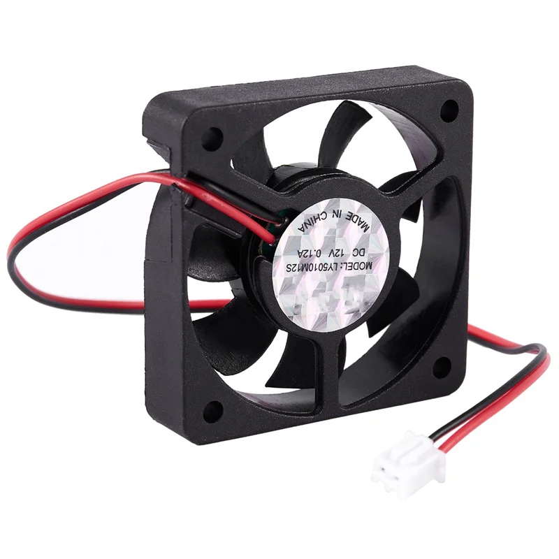 50mm 12V 2Pin 4000RPM Manga Rolamento PC Case CPU Cooler Refrigeração