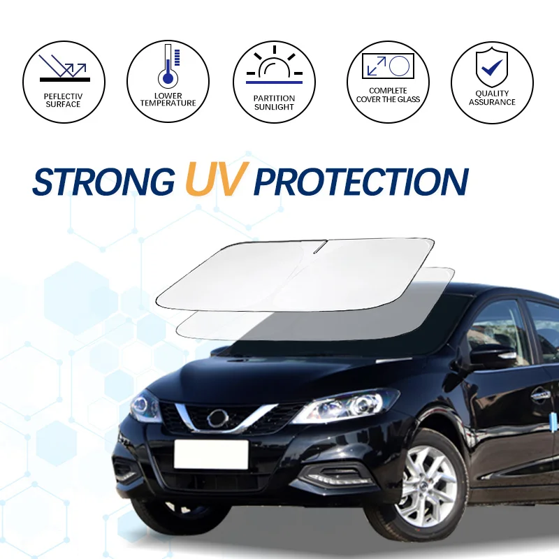 

Car Windshield Sun Shade For Nissan Tiida Sunshade Summer Visor Protector Foldable Blocks UV Rays Protection Accessories