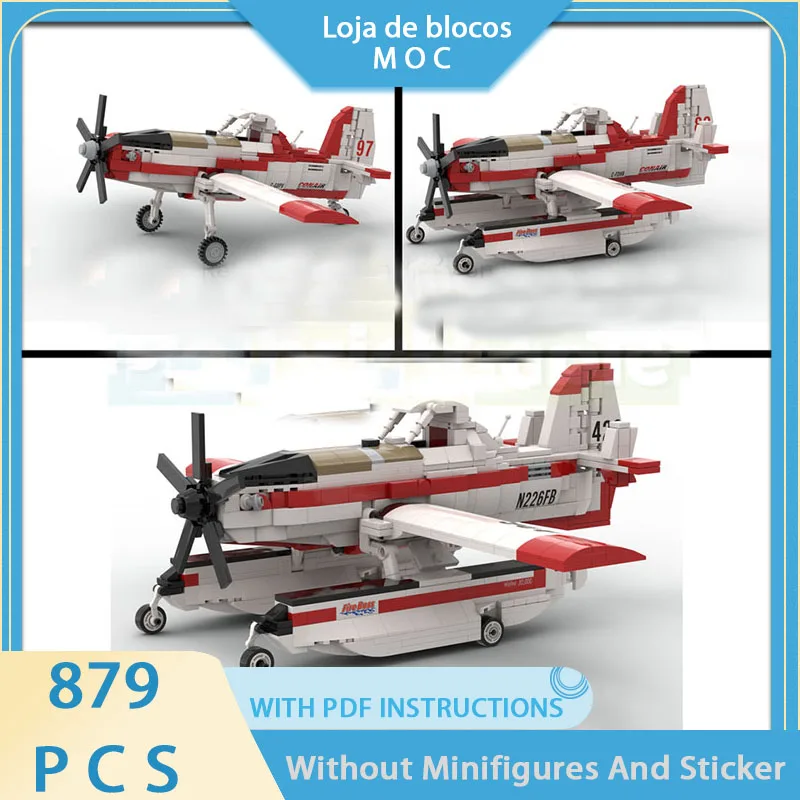 Exquisite new product, MOC building block military model, dual-use seaplane, modularity, holiday gift, toy DIY set