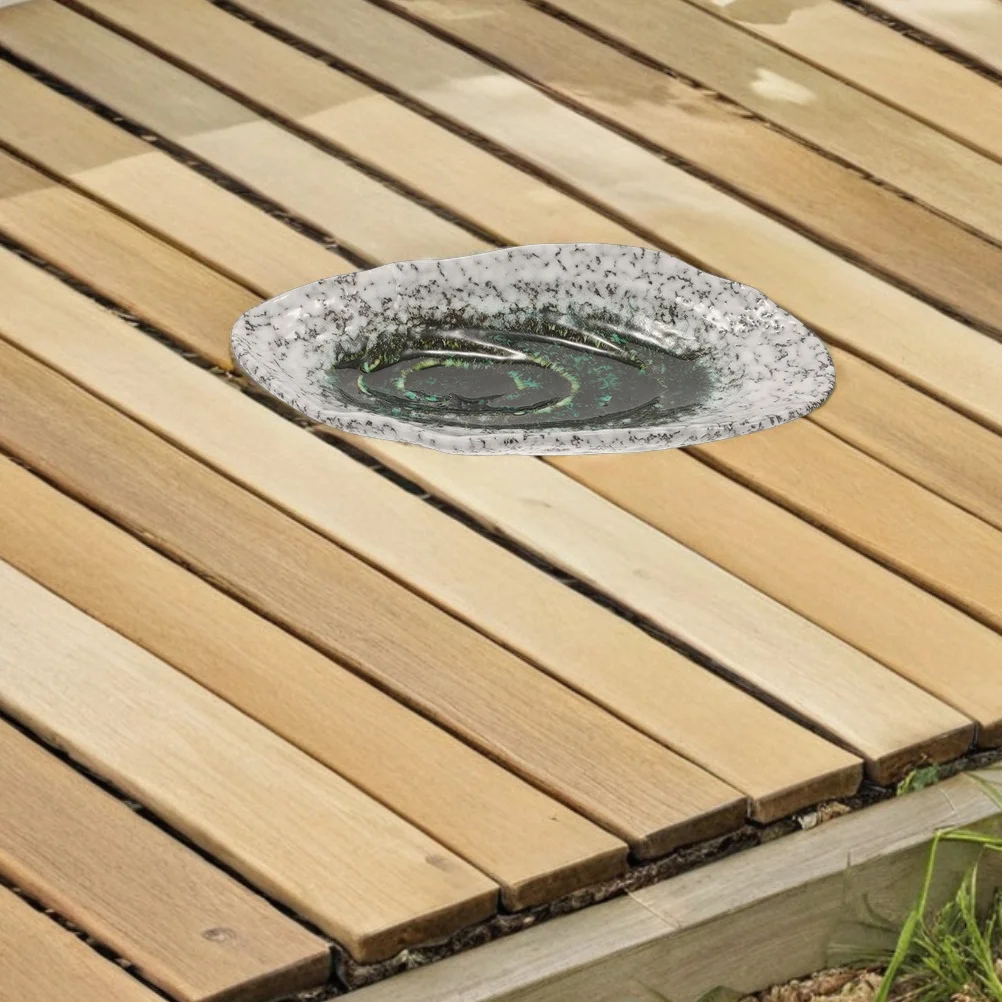 

Outdoor Butterfly Feeder Tray with Ceramic Construction - Natural Bee Water Dispenser for Garden Insect Hydration and Decor