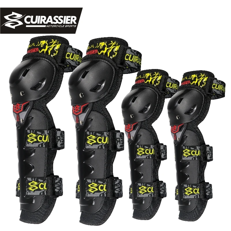 Cuirassier Outdoor Activities Protective Equipment Motorcycle Knee & Elbow Protective Pads 4Pcs/Set Motocross Ride Skate Roller