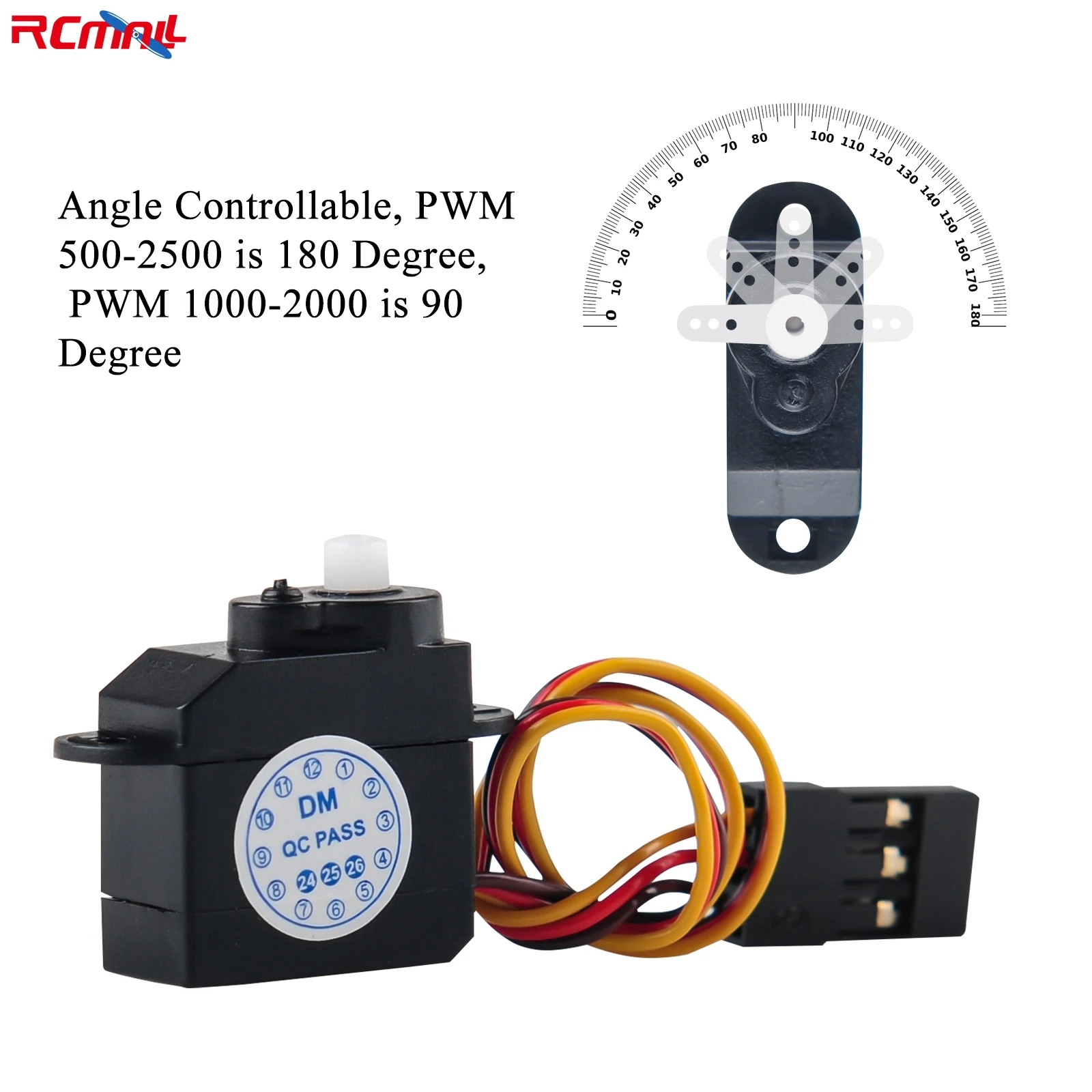 DM-S0020 2.1g RC Micro Servo 180 Degree 4.8V-6V 2g Sub Mini servo for RC Hobby Parts