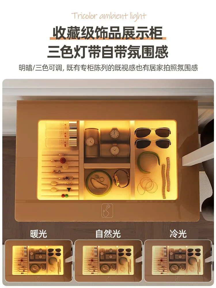 Multifunctional floor-to-ceiling full-length mirror, coat rack, chest, integrated cream wind entrance, hanging clothes area, doo