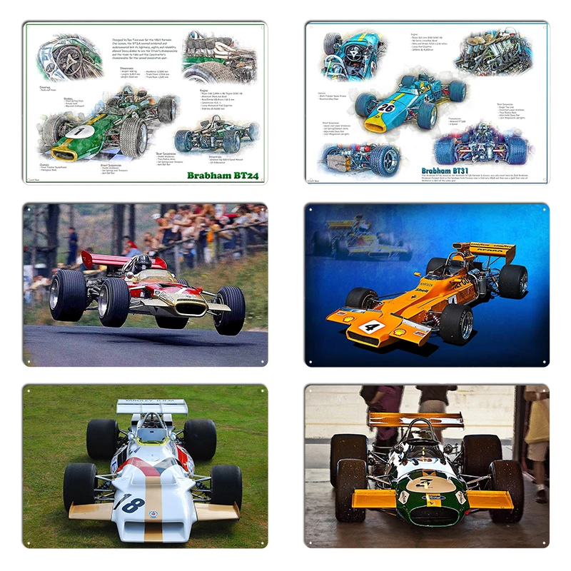 Graham Hill Lotus 49 carteles de Metal placas de diseño de cocina de Club carteles de estaño de Graham Hill
