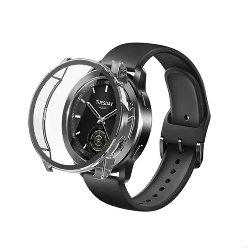 J60A For WatchS3 Screen Protector Tempered Film+Case Hard Cover Bumpers Shells Frame