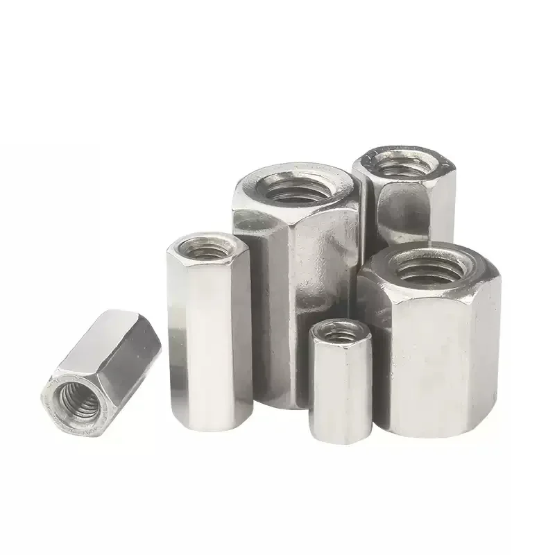 M6 M8 304 Stainless Steel Hexagon Hex Extend Long Rod Coupling Nut Connectors Coupler Joint Sleeve Extension Nuts