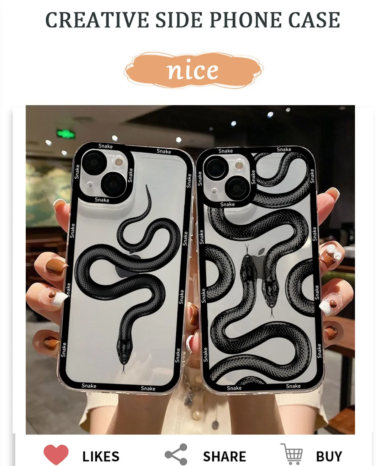 Luxury Snake Black Mamba Phone Case For Samsung S24 S23 S22 S21 S20 S10 FE Note20 Note10 Plus Ultra Lite 5G Clear Soft TPU Cover