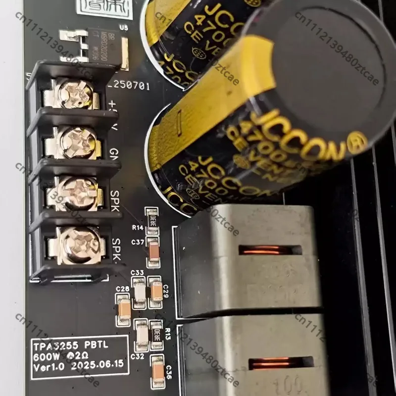 B-063 Mono Power Amplifier Board, Parallel Single Channel 600W High Power Digital Amp Module for Subwoofer Full Range Speaker