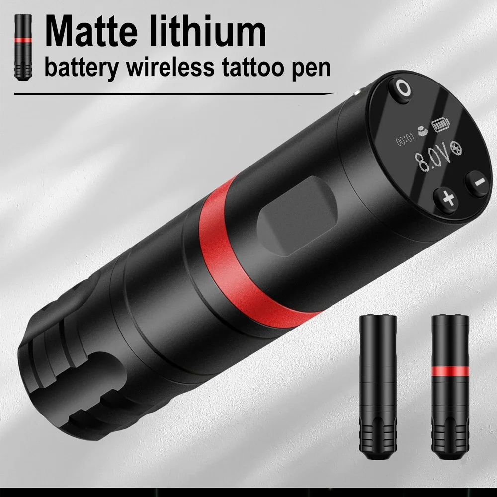 Wireless Cartridge Tattoo Pen Machine 1500mAh Capacity Led Display Power Grip Supply for Cartridge Tattoo Needles