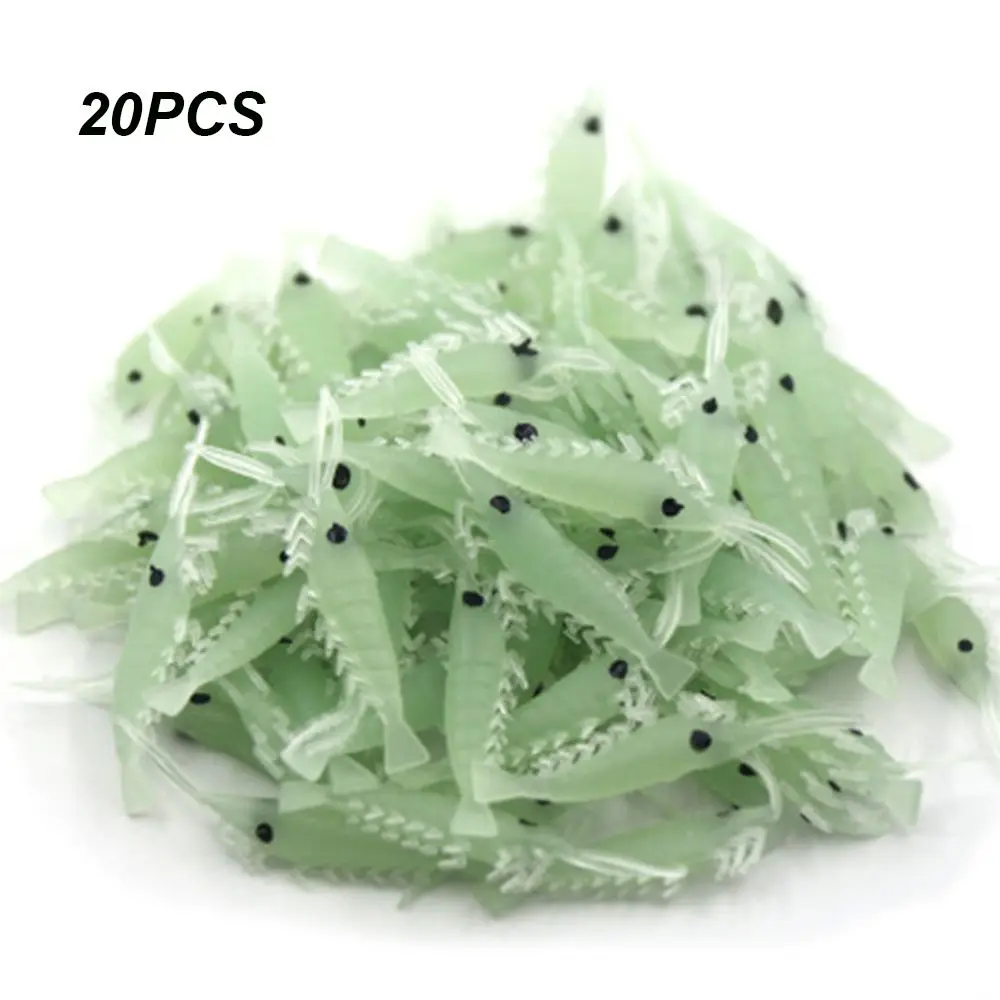 10/20/30/50 шт. новые креативные 3 см мягкие морские рыболовные светящиеся приманки для рыбалки с креветками, крючок, силиконовая приманка для креветок, искусственная приманка 10/20/30/50 шт. новые креативные 3 см мягкие морские рыболовные светящиеся приманки для рыбалки с креветками, крючок, силиконовая приманка для креветок, искусственная приманка