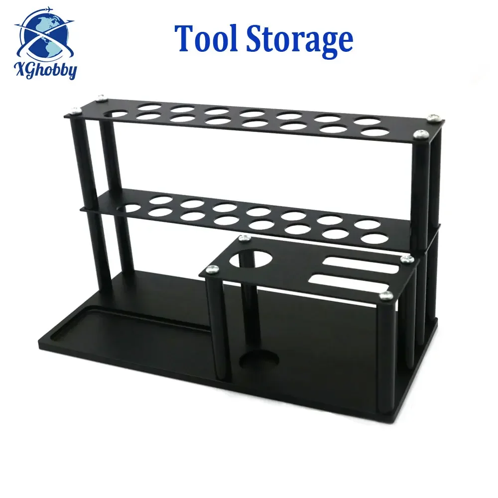 RC Aluminum Alloy Tool Storage Rack Screwdriver Tools Bracket Scissors Pliers Knife Storage Holder Tool Socket for RC Model DIY