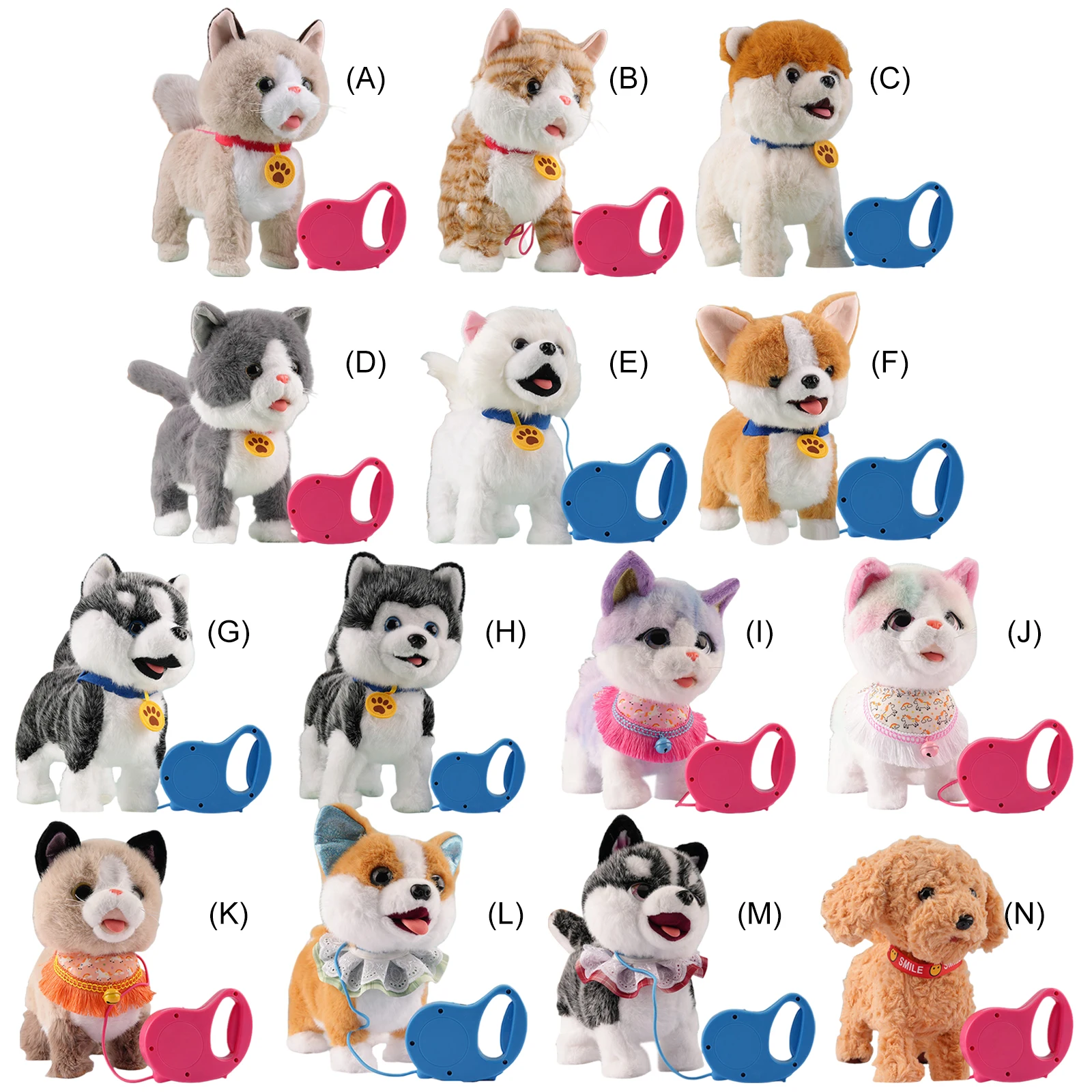 

Rechargeable Electronic Interactive Dog Toy Remote Leash Tongue-Licking Singing Dancing Talking Pet Plush Doll for Kids’ Daily