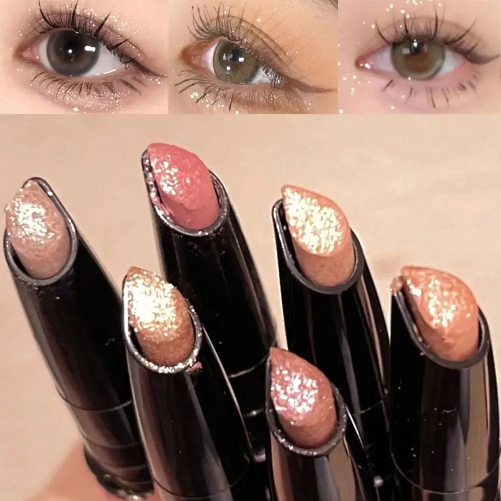 Pearlescent Eyeshadow Stick Pencil Glitter Eyeshadow Makeup Waterproof Shimmer Silkworm Liner Pen Cosmetics Beauty Makeup Tool