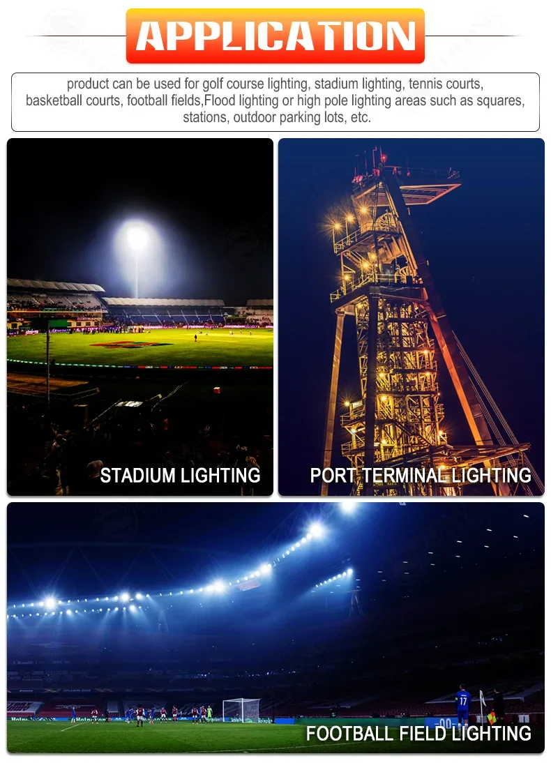 Faretto da esterno da 960watt lampade a Tunnel Ip65 impermeabile Led Stadium Arena Flood Lighting