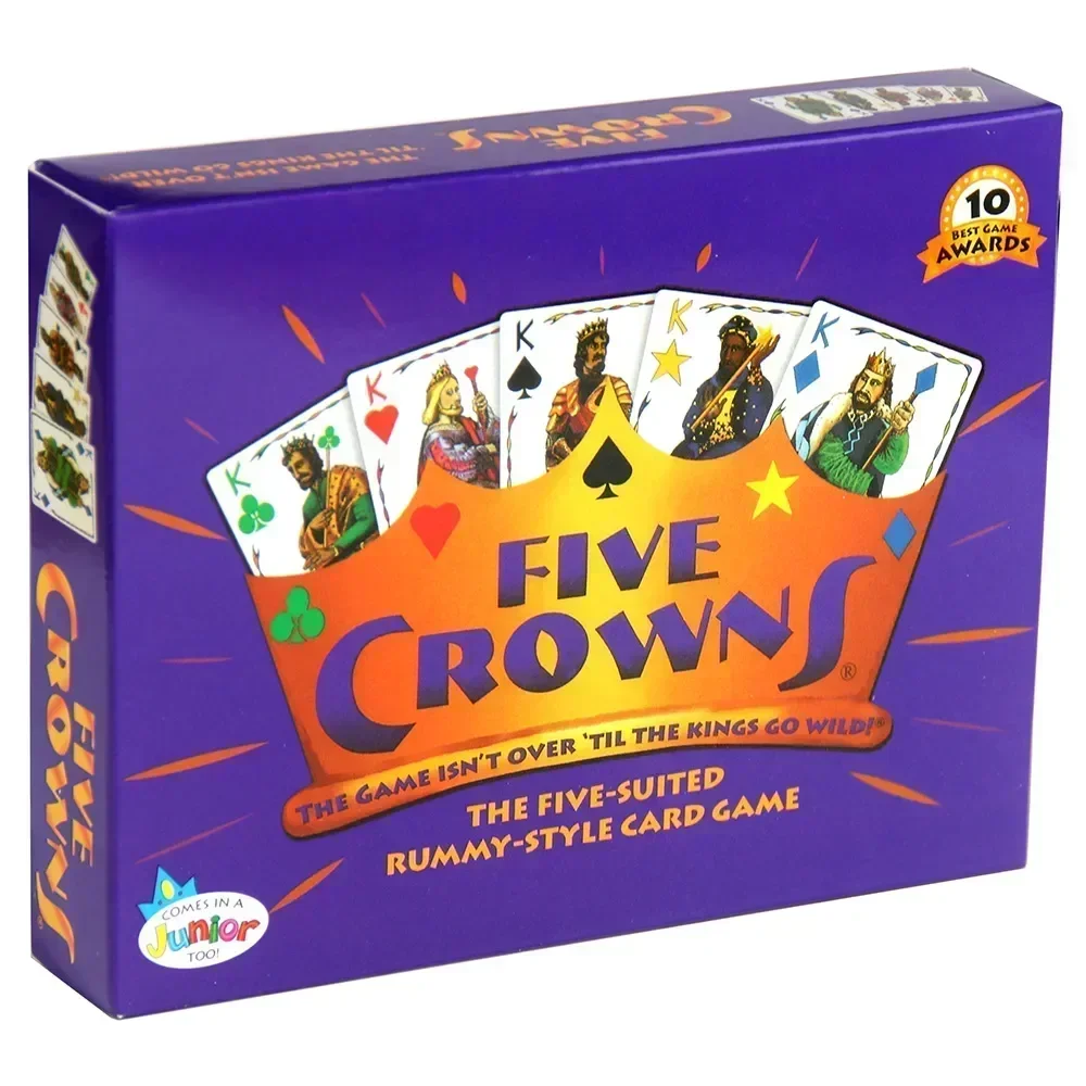 SET Enterprises Five Crowns Card Game Purple High Quality Special Style Board Game Funny Friends Family Interactive Game