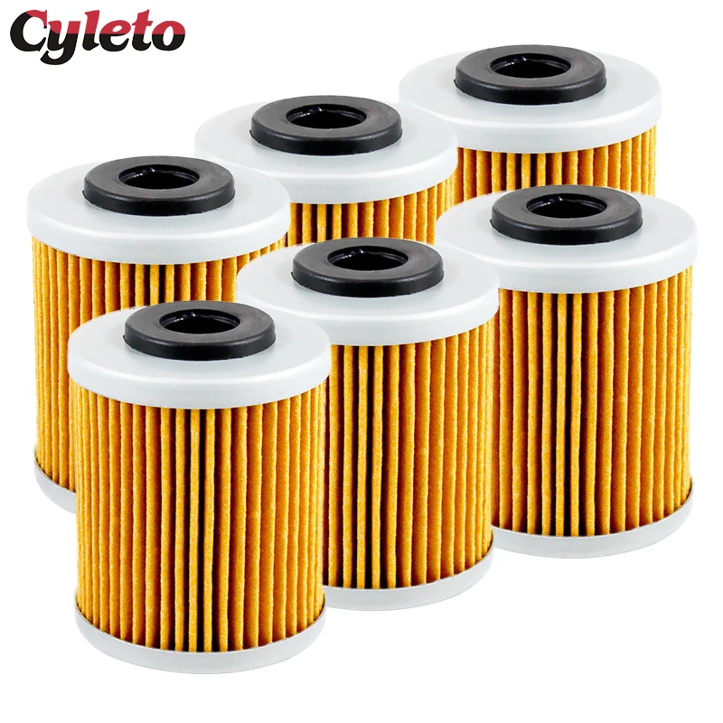 2/4/6pcs Cyleto Motorcycle Parts Oil Filter Fit for KTM SX XC SC EXC SMR SMS SXS SXC XCW XCG EXC-G 450 520 525 540 560 1999-2011