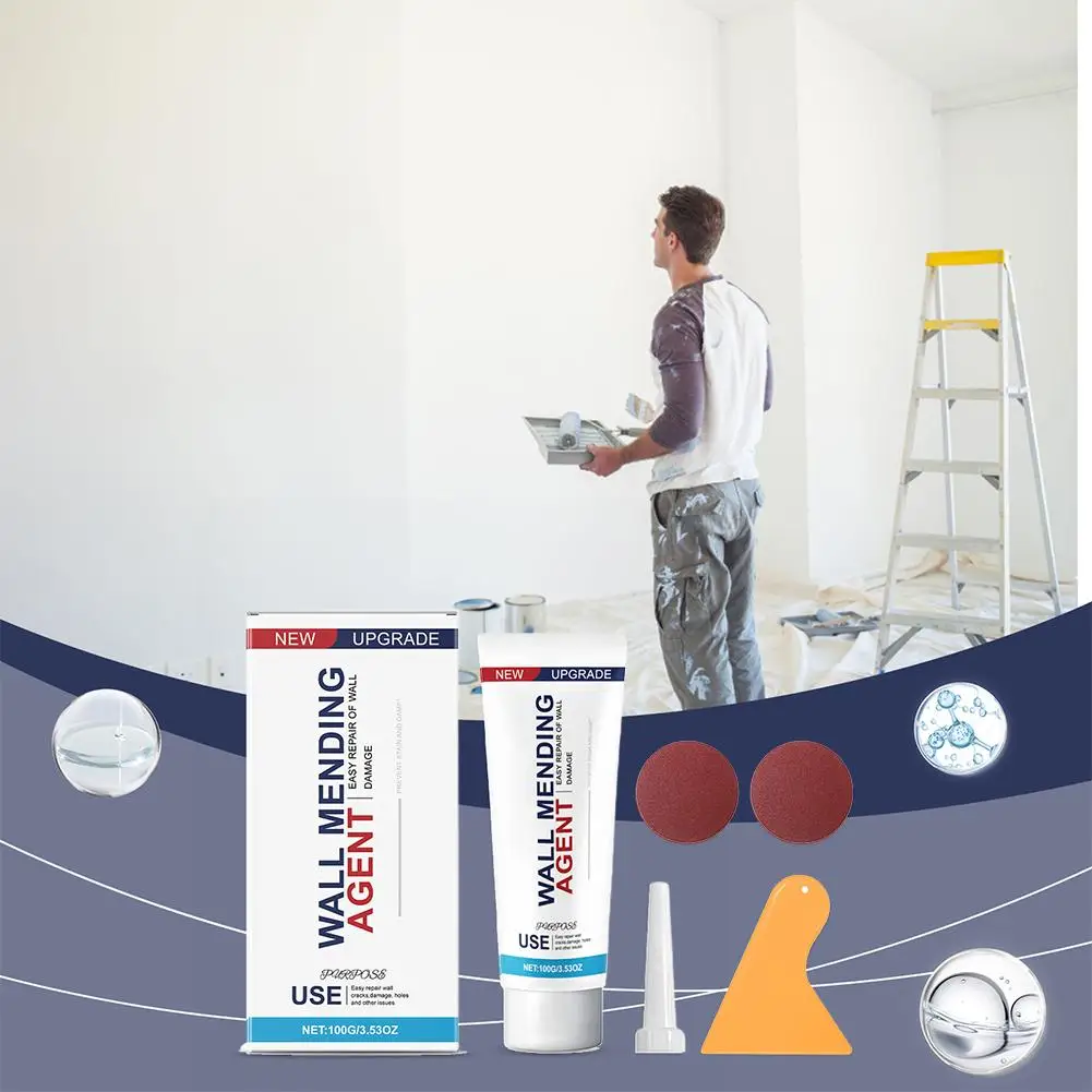 

Средство для ремонта стен для затирки плитки, 100 г, крем для ремонта стен, действительный скребок с восстановлением, устойчивая к плесени краска, быстросохнущий пластырь W0P6