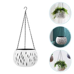 Hanging Pot Flower Planter Plastic Flowers Container Small Indoor Decorative Flowerpot