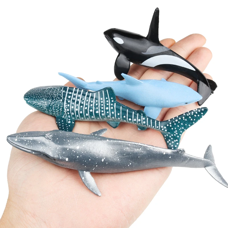 Oenux Sea Life Animals Octopus Whale Shark Turtle Manatee Dolphin Penguin Model Action Figures PVC Ocean Education Kid Toy Gift