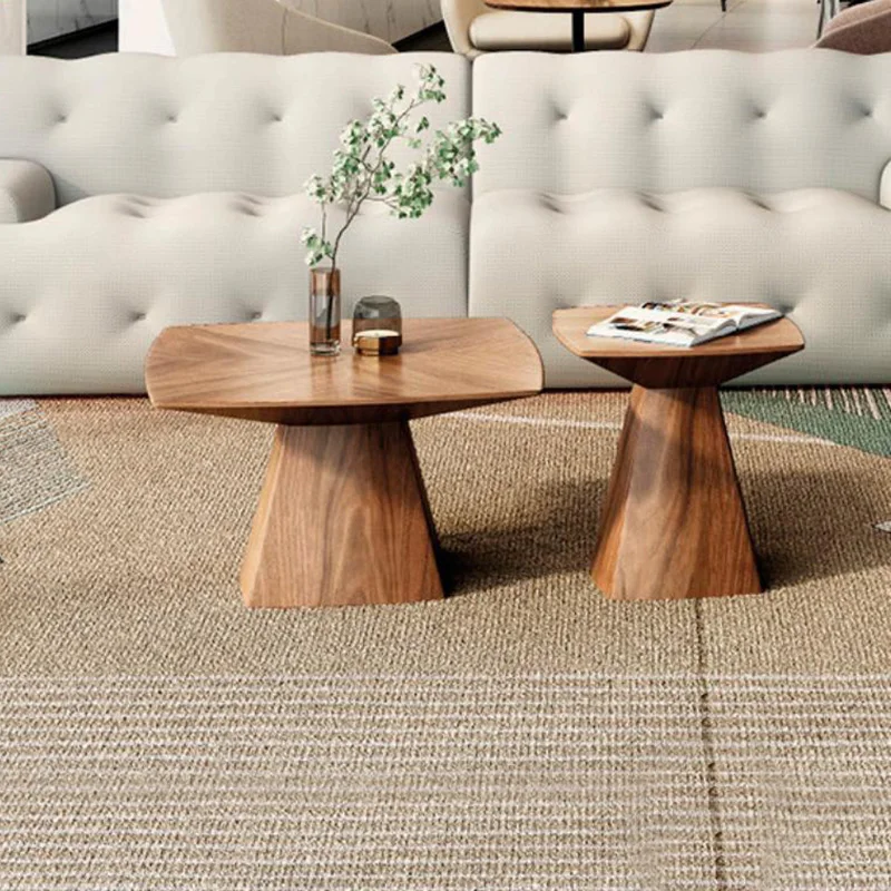 ZLiving Room Walnut Coffee Table Brown Furniture Coffee Table Minimalist Side Tables For Living RoomZ