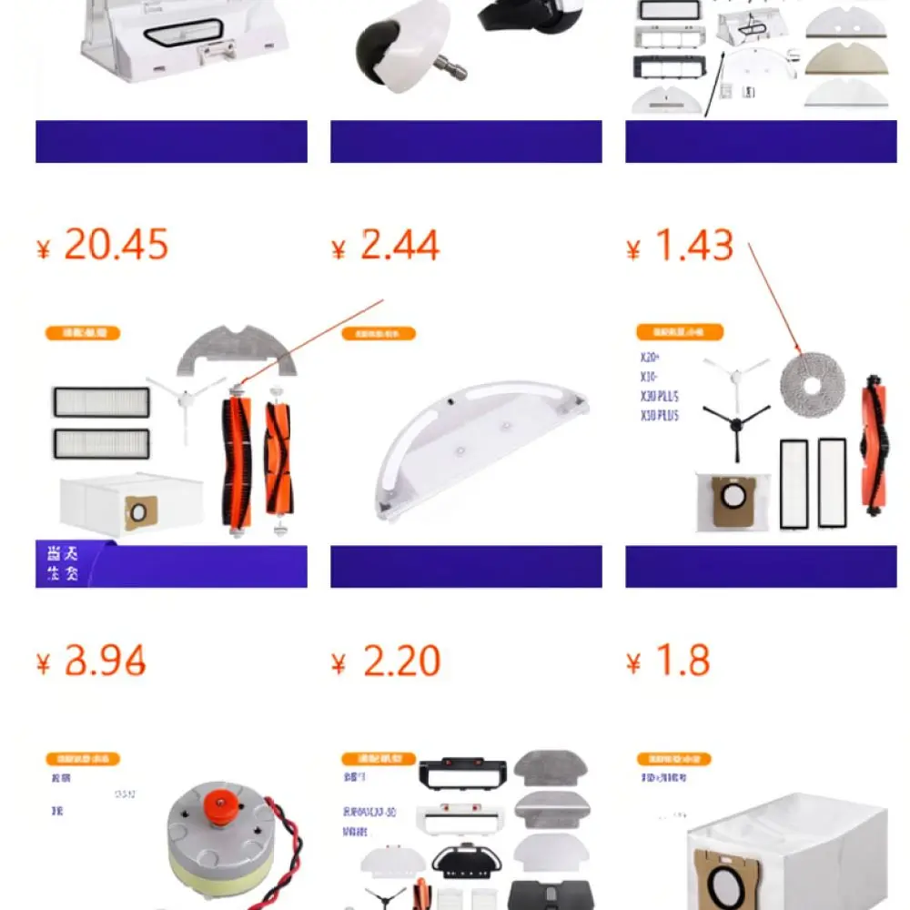For Eufy X8 Pro X10 Pro Omni Vacuum Dust Bags Replacement Kit Efficient Dirt Collection Hepa Filtration Sweeper Parts