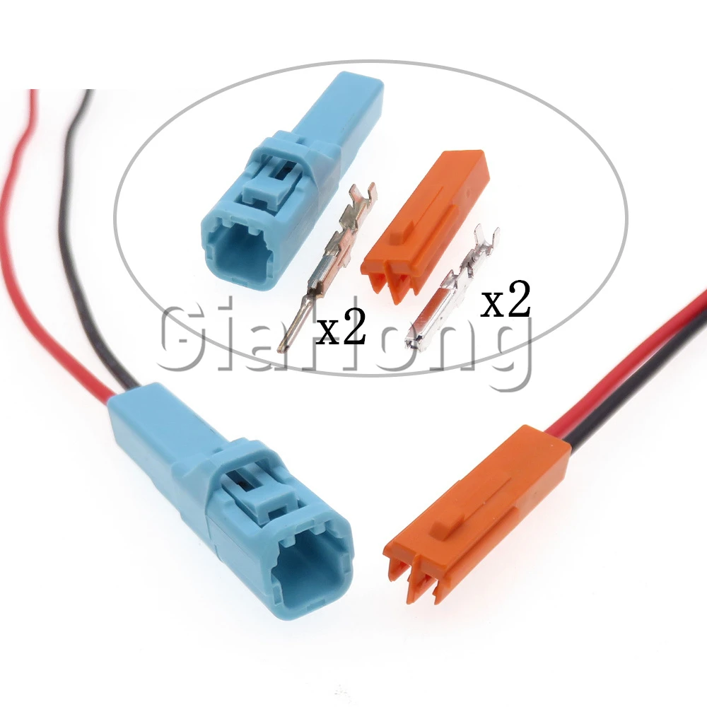 

1 Set 2 Ways Automotive AC Assembly Wire Cable Plug 6098-3853 Auto Socket 6098-3857 Car Wiring Terminal Unsealed Connector