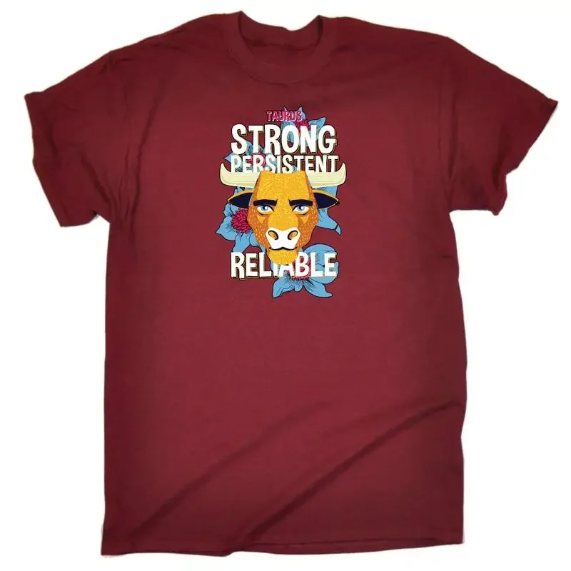 Taurus Bull Birthday Strong Persistant Mens Funny T Shirt