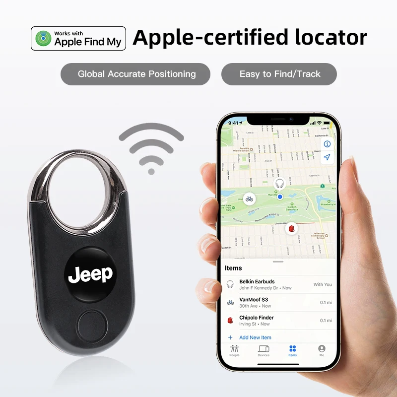 

Car Logo Apple Positioning Anti Loss Device For Jeep Renegade Compass Grand Cherokee Wrangler Patriot Rubicon Liberty Gladiator