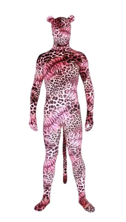 New fabric Velvet red tiger Halloween cosplay catsuit costume tights jumpsuit full Bodysuit Zentai Suits Fancy