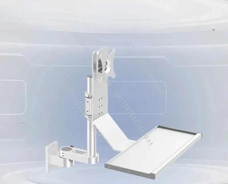 Alloy Keyboard Integrated Computer Monitor Bracket Wall Hanging Up, Down 60 Series Industrial Equipment Silver Aluminum