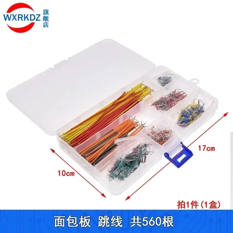 560PCS Preformed Breadboard Jumper Wire Kit Assorted Board Jump Wire Test U Shape Solderless for Breadboard Prototyping Circuits