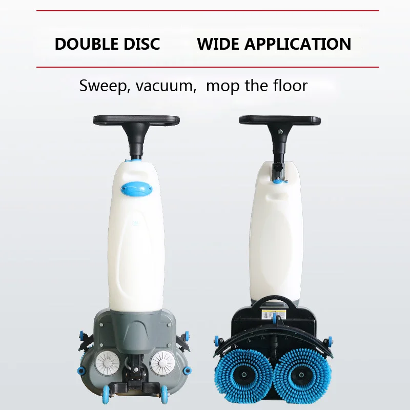 Supermarket, Factory, Workshop, Hotel, Villa, Commercial and Household Dual Brush Small Floor Scrubber, Manual Mop Wholesale