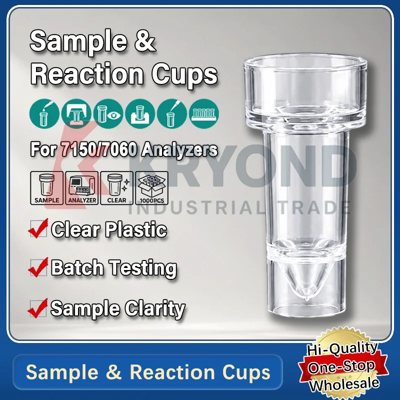 Transparent Sample Cups Reaction Cuvettes for 7150 7060 Biochemistry Analyzer Laboratory Testing Accessories 100 500 1000pcs