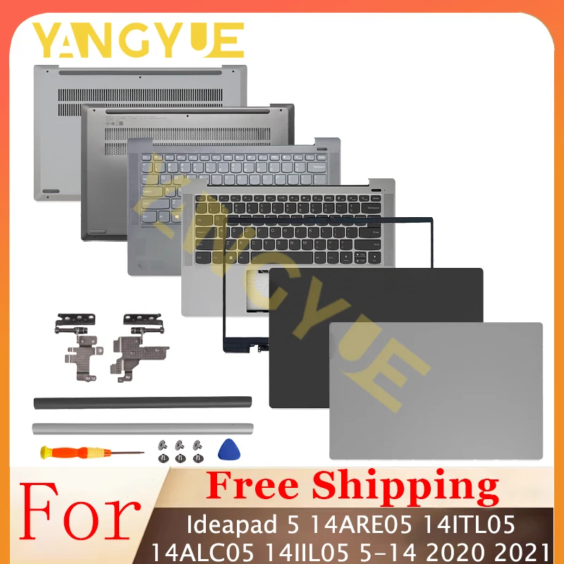 

For Ideapad 5 14ARE05 14ITL05 14ALC05 14IIL05 5-14 2020 2021 Laptop LCD Back Cover Bezel Palmrest Upper Rear Lid Bottom Case