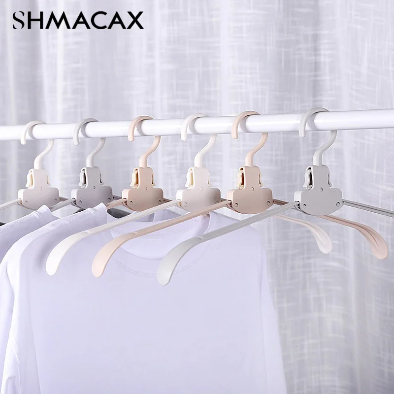 Portable Folding Clothes Hanger Quickly Collect Clothes Save Time Closet Organizer Clothing Rack Plastic Storage Hangers