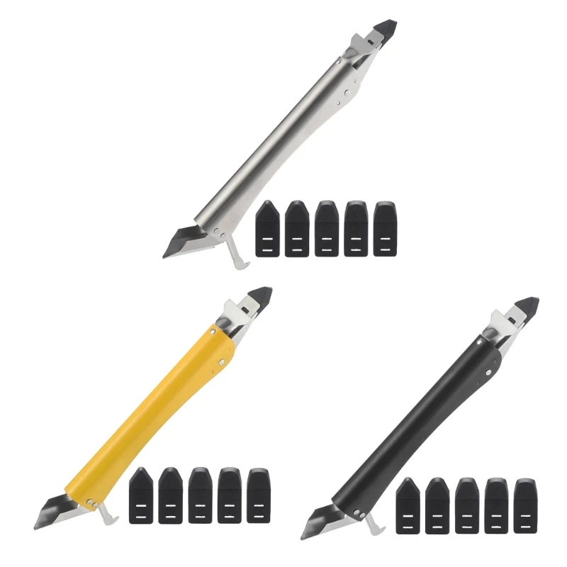 12PD Sturdy Stainless Steel Removal Set Caulking Tool With Handle Designs for Efficient Grout Sealing and Trimming