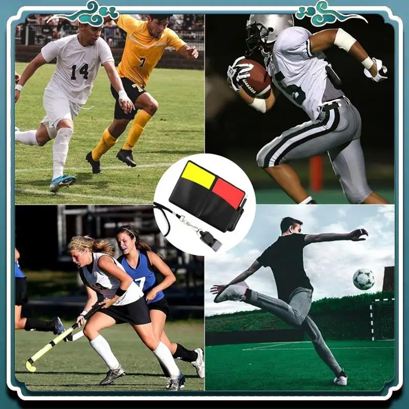 

Надежный набор красных и желтых карточек для судьи в футбольном матче. Оборудование футбольного арбитра. Красные и желтые предупреждающие карты