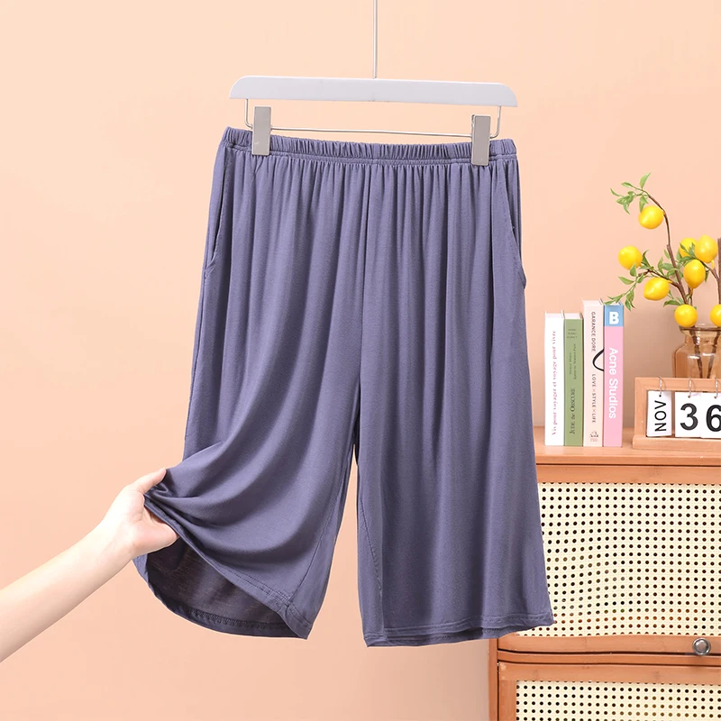 

Modal Men's Shorts Summer Loose Large Size Sleepwear Home Leisure Sports Thin Five-Quarter Pants Casual Men's Clothing