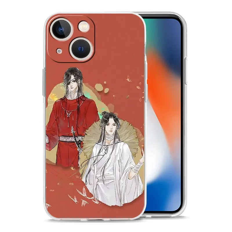 Phone Case For iPhone 15 14 13 12 11 Pro Max XS X XR 7 8 Plus Clear Shockproof Cover Heaven Official\'s Blessing Tian Guan Ci Fu