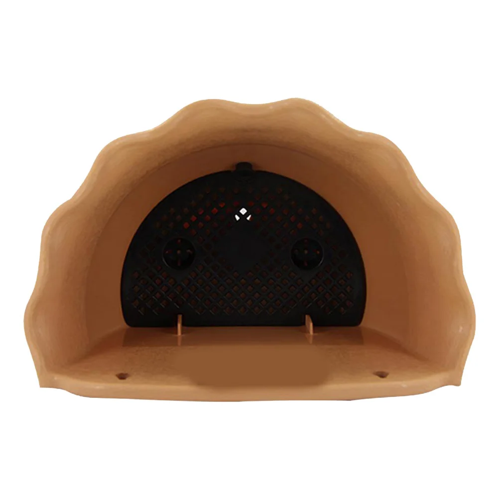 

Semi-Circular Wall Hanging Planter Resin For Indoor Outdoor Plants Flower Pot Garden Wall Planter Hanging Flowerpots