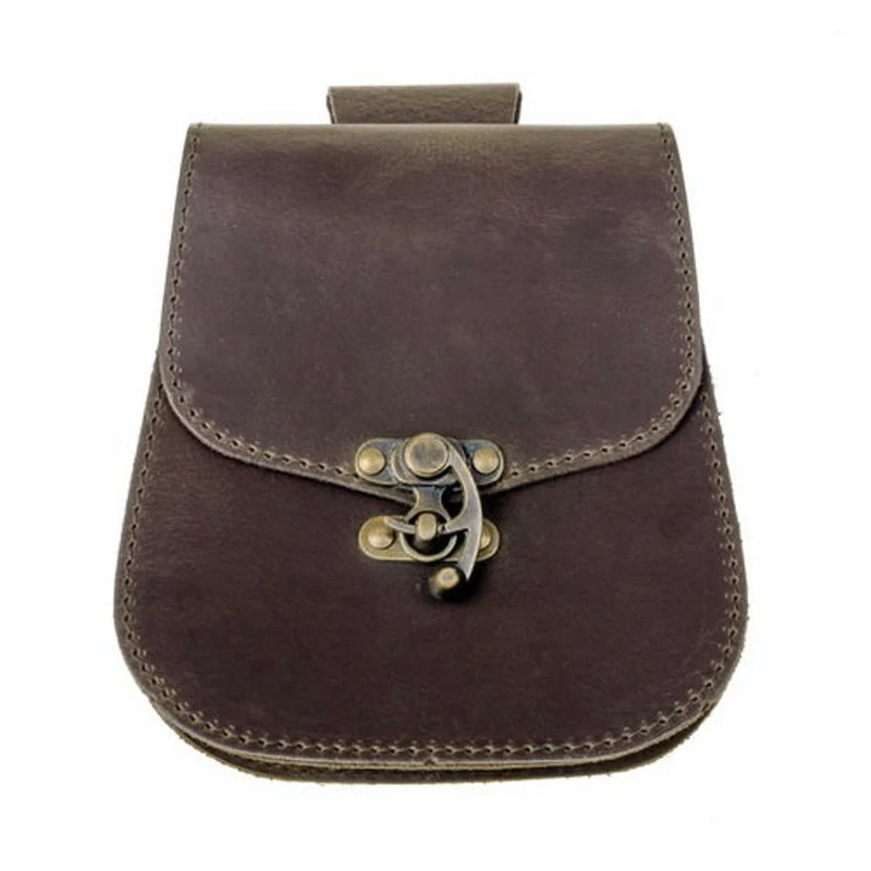Średniowieczny skórzany portfel na pasek w stylu wikingów, torba męska damska steampunk, kostium rycerza pirata, antyczna sakiewka na akcesoria, cosplay dla dorosłych