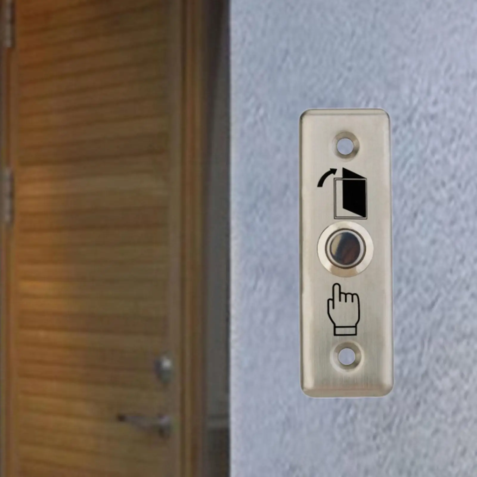 Stainless Steel Exit Button, Door Release Button,Sturdy Easy to Install Compact 3.58''x1.14'' Door Access Control Switch
