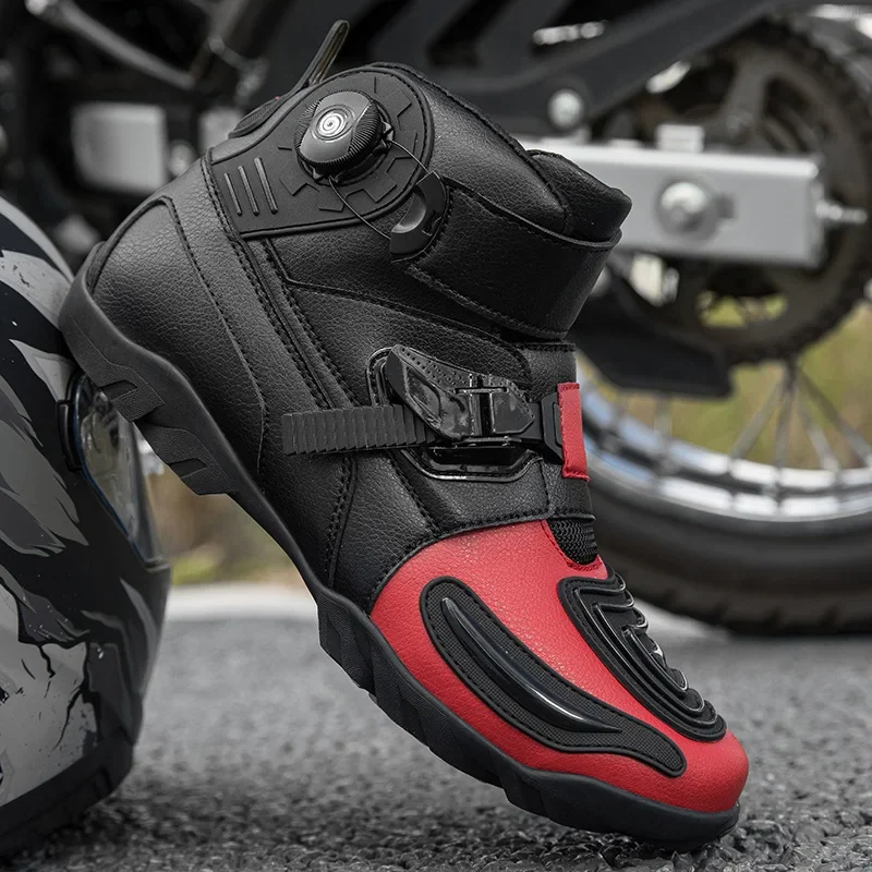 Motorcycle Shoes Retro Style Waterproof  Motorcycle Boots Rally Rider Racing Casual Short Boots Two Layers of Cowhide Boots