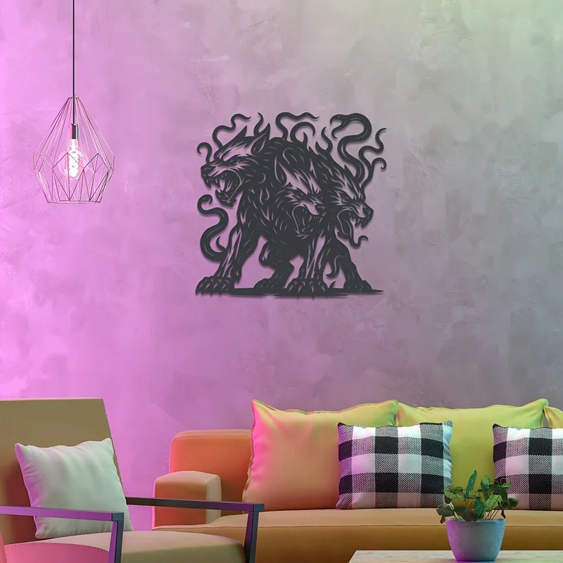Cyclops Wall Decoration—Mythical metal wall decoration with three heads，Statue Wall Decoration，A gift for mythology lovers