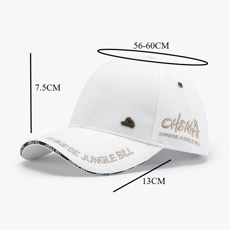 Chinese Style Gold Thread Embroidered Baseball Cap, Composite Double‑Layer Adjustable Buckle Sun Hat, Suitable for Casual Wear